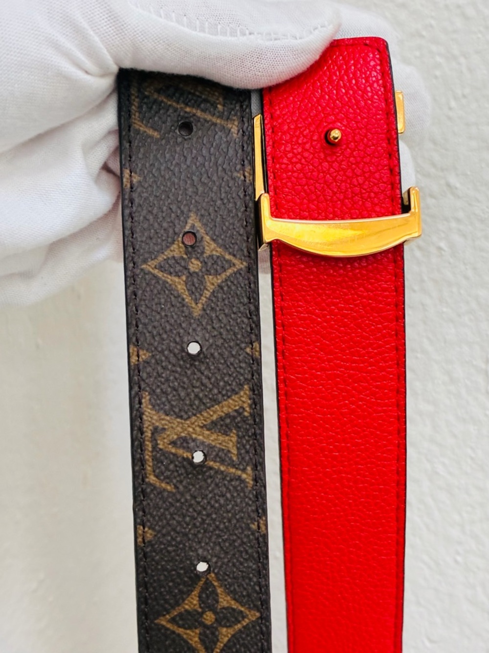 LOUIS VUITTON Monogram 30mm LV Initiales Reversible Belt - Picture 9 of 9
